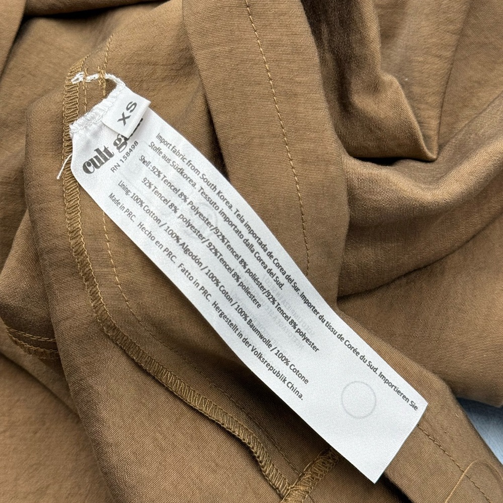 🆕 CULT GAIA 🧿 NWOT Romia Button-Detail Dress, Affogato Brown - Sz XS - Picture 15 of 15